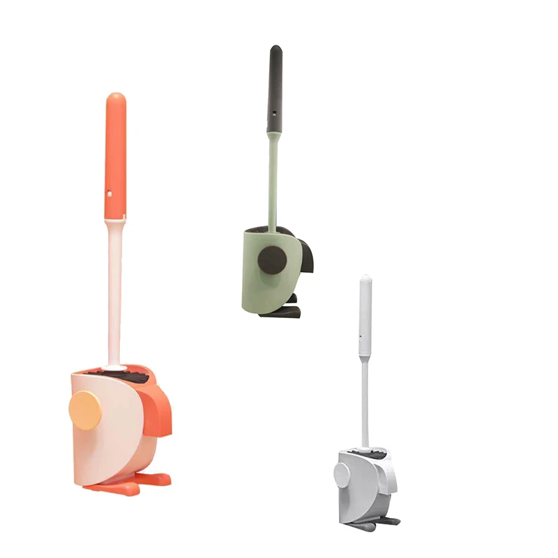 

Toilet Brush and Holder Set,Bathroom Toilet Cleaning Brush with Soft Silicone,Standing & Wall-Mounted Floor Brush