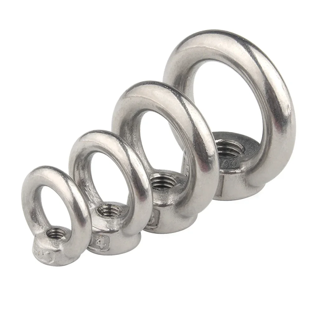 1-2 шт. M3 M4 M5 M6 M8 M10 M12 подъемные гайки с проушиной/винт из нержавеющей стали 304, кольцевой болт с кольцом, крючковая гайка, винты