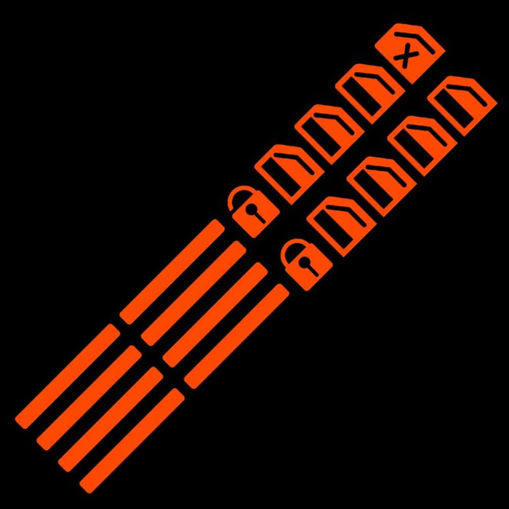 

1set Orange/blue Car Windshield Switch Luminous Sticker Door Night Safety Stickers Decal Armrest Console Button Sticker Trim