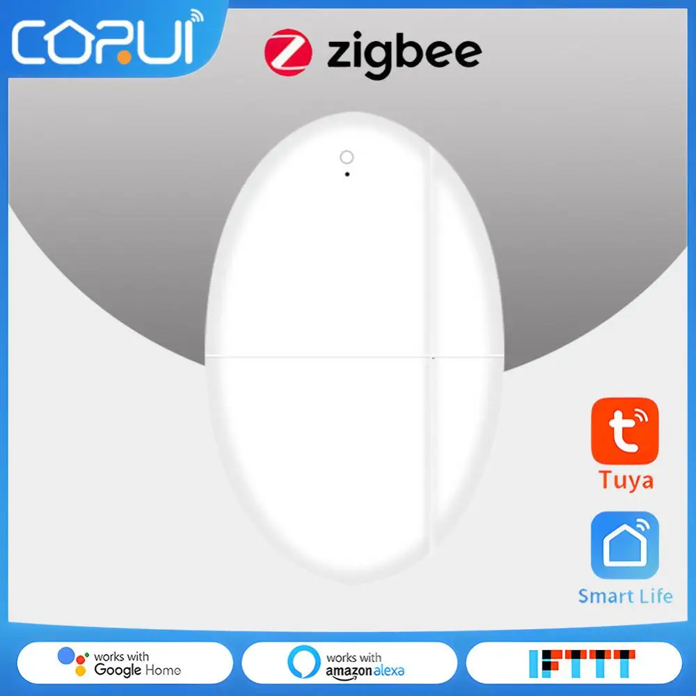 

CORUI Tuya ZigBee Door Magnetic Alarm Detector Independent Window Door Sensor De Porta Requires Gateway Smart Life Automation