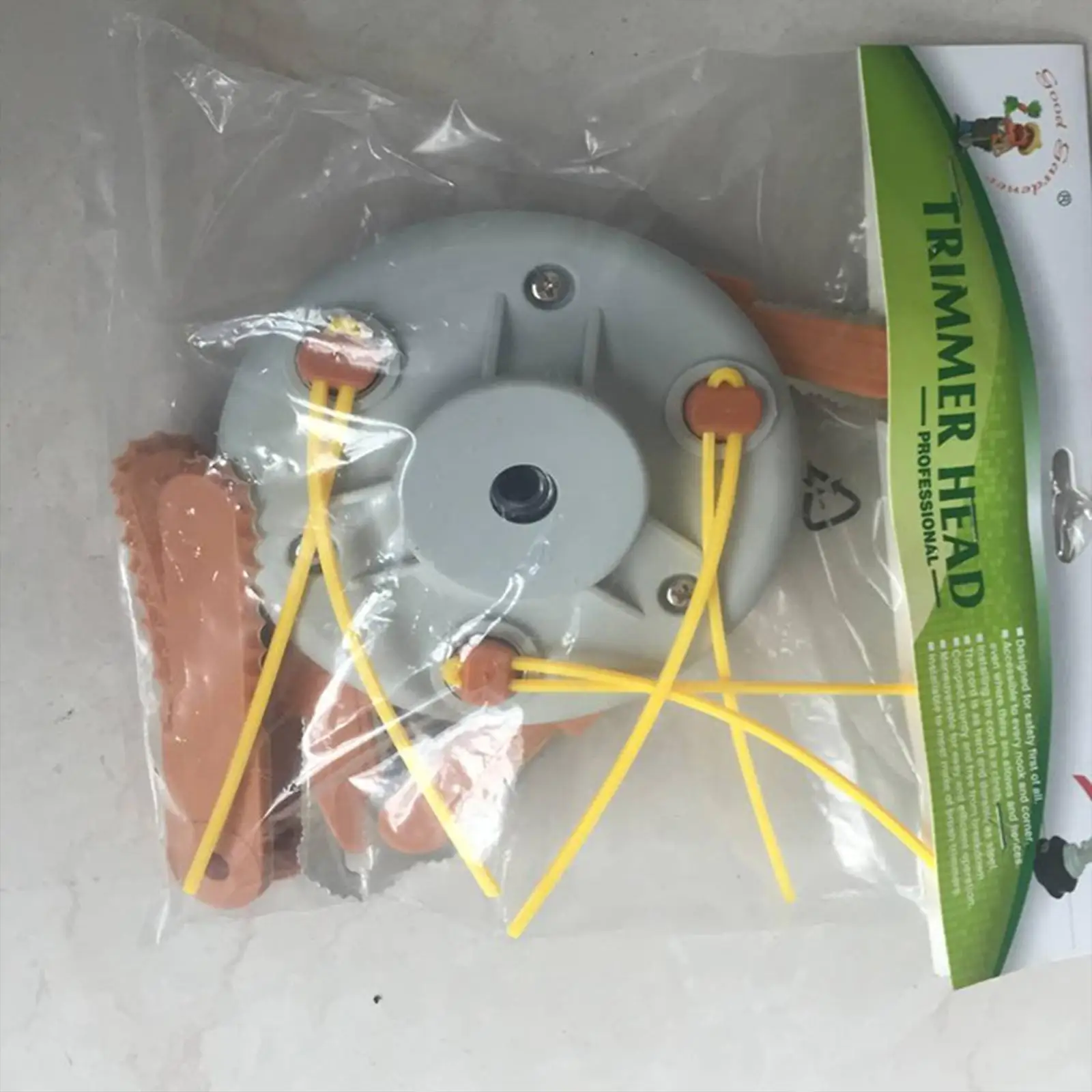 Grass Trimmer Blade Head Weeds Eater 23cmx23cm Easy to Install 3 Way Universal String Trimmer Head for Parks Garden Sidewalks