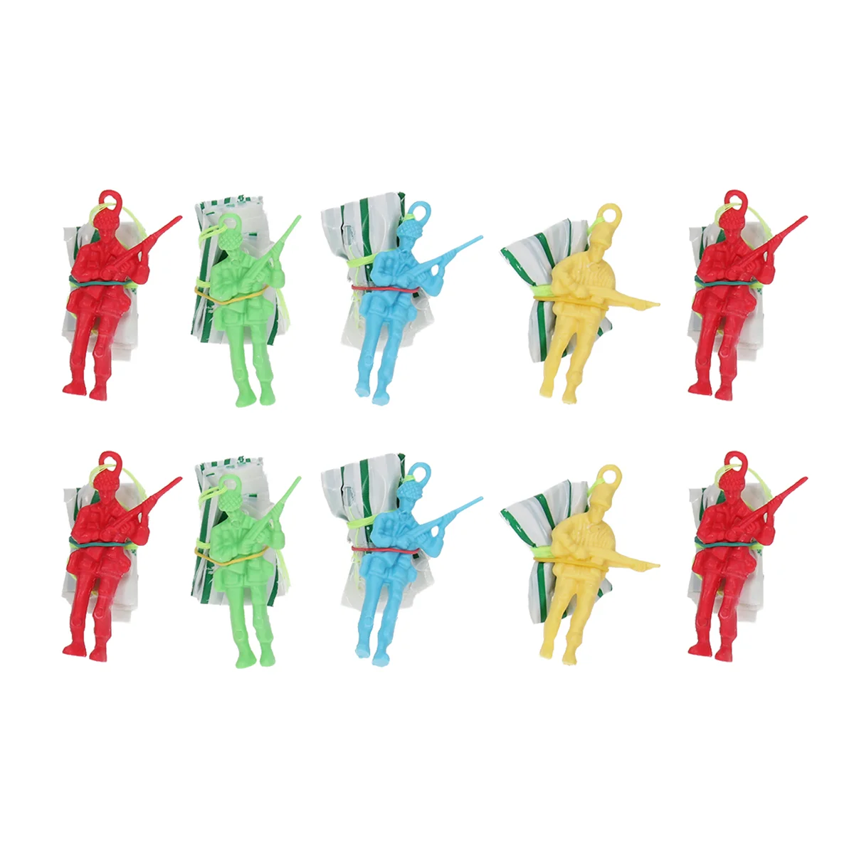 

10pcs Parachute Paratrooper Outdoor for Children Parachute Action Figure Parachute Man Figure Garden Games for Kids