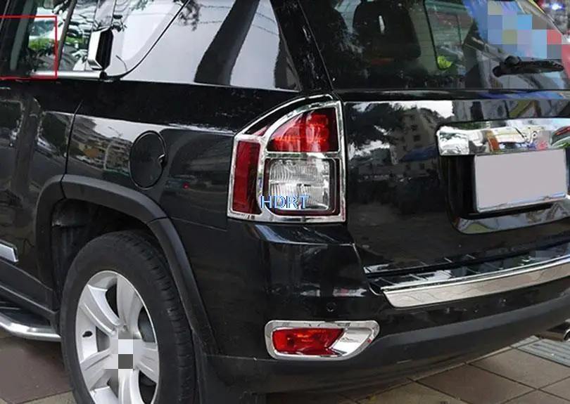 Накладка на задсветильник фару для Jeep compass 2011 2012 2013 2014 2015 хромированная рамка из