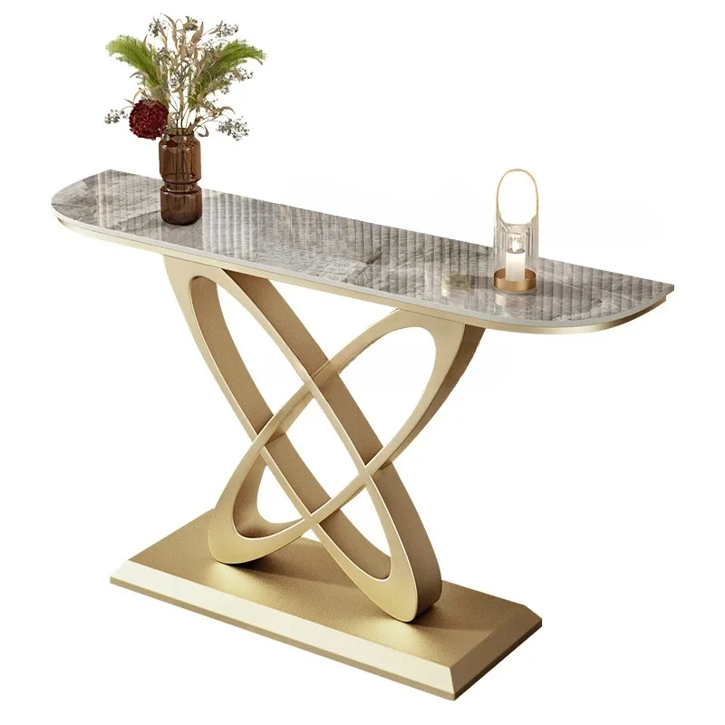 Nordische Marmor Konsolen tische für Wohn незаконbel Flur tisch gehobene kreative Licht Luxus Eisen Kunst Wohnzimmer privangs