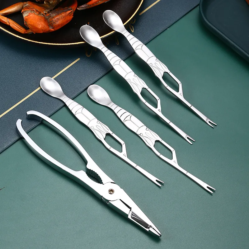 

Creative Crab Tool To Eat Crab Tools Stainless Steel Crab Needle/Clamp/Clip To Eat Hairy Crab M-2