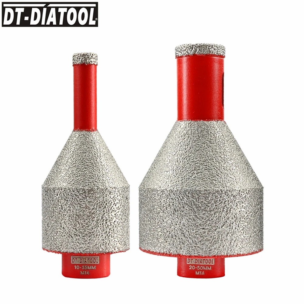 

DT-Diatool 1pc 10-35/20-50mm Diamond Drilling Chamfering Milling Bit for Porcelain Ceramic Tiles Crown Marble Granite M14 Thread