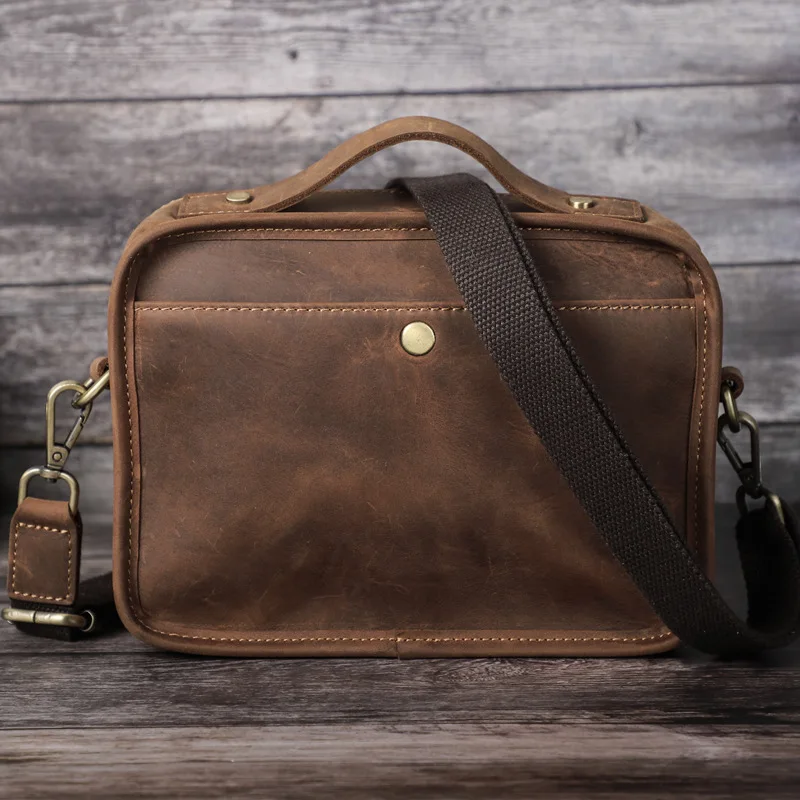 Brand 100% Genuine Leather Men's Shoulder Bags Messenger Bag for Men Crossbody Bags new Small Man Designer Handbag Bolso Male