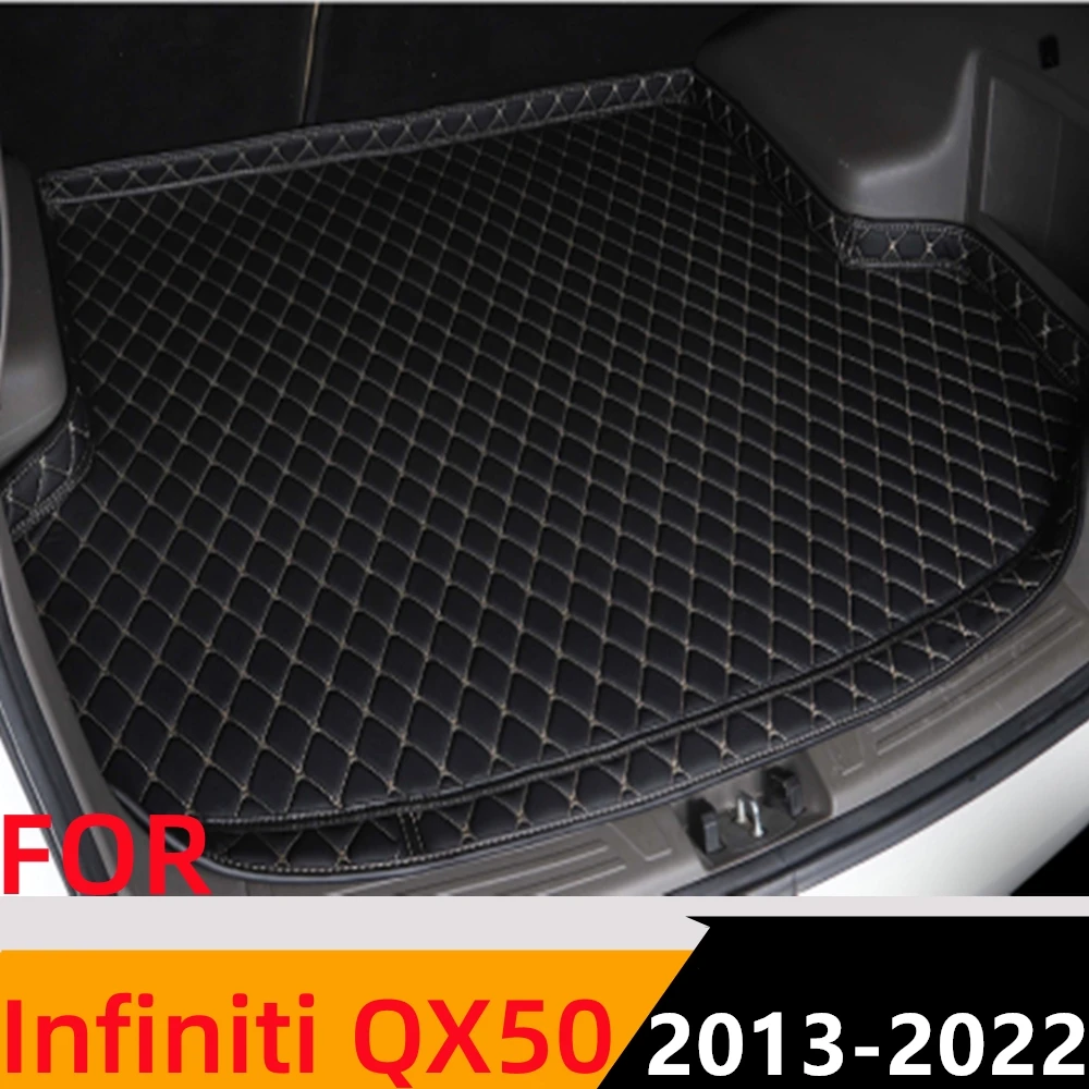

Sinjayer Car Trunk Mat ALL Weather AUTO Tail Boot Luggage Pad Carpet High Side Cargo Liner Fit For Infiniti QX50 2013 2014-2022