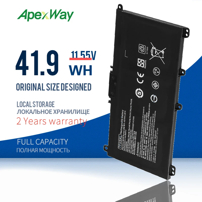 

Apexway TF03XL Battery For HP Pavilion 15-CC 14-bf033TX 14-bf108TX 14-bf008TU HSTNN-UB7J TPN-Q188 TPN-Q189 TPN-Q190 TPN-Q191