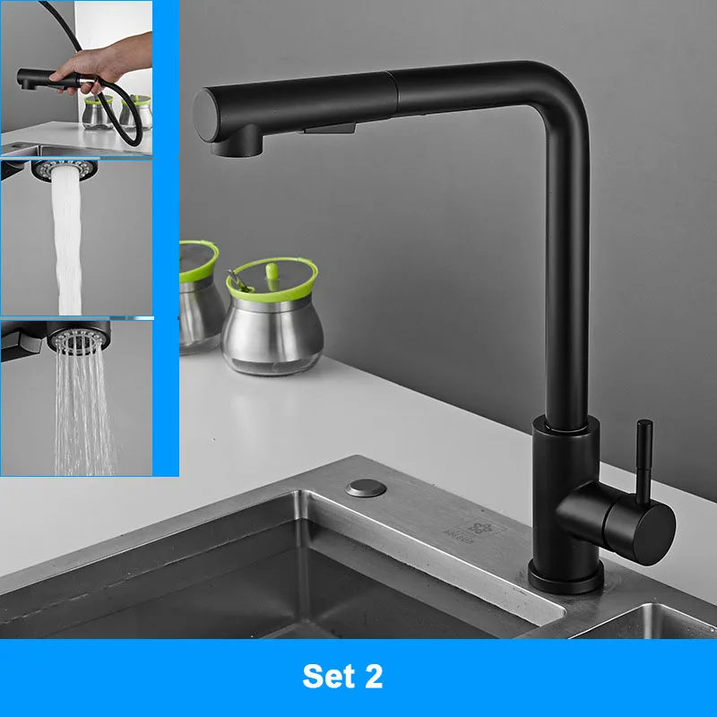 Вращающийся на 360 ° кран для кухонной раковины две модели распылитель потока