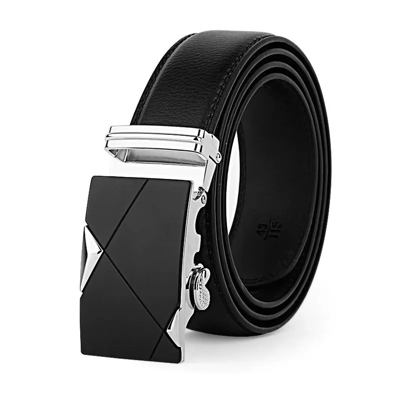 Genuine Leather Men Belt Automatic Buckle Male Belts Strap Belt For Men Coffee Black Cowhide Men's Belts