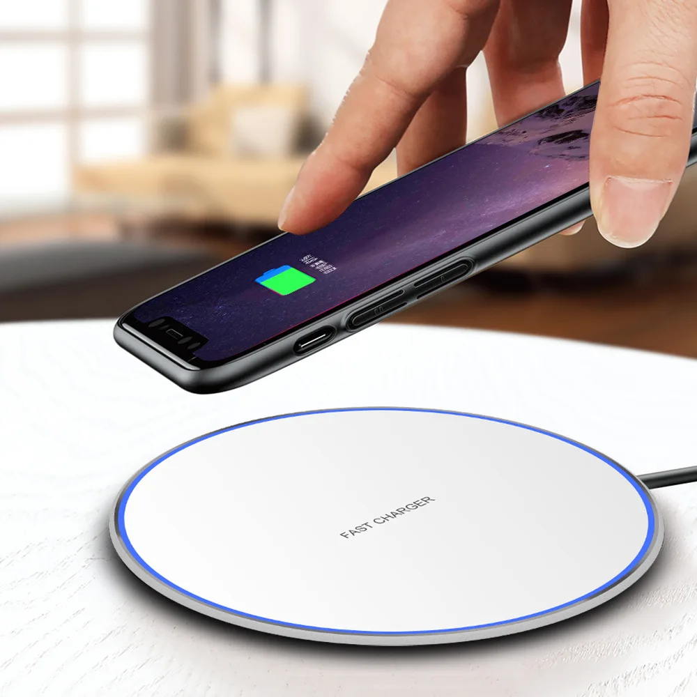 10W Qi Wireless Charger For Samsung Wireless Charging Pad For iPhone 14 13 12 Mini 11 Pro XS Max XR X 8 Plusx