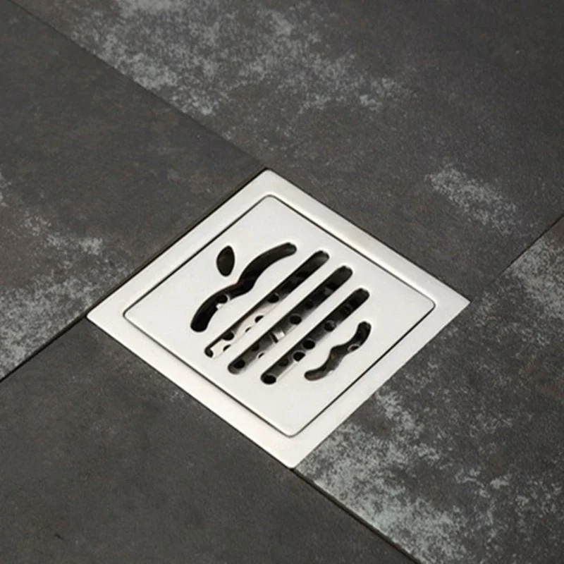 

Stainless Steel Thickened Shower Drain Deodorant T-type Floor Drain Balcony Bathroom Copper Core Floor Drain for Washing Machine