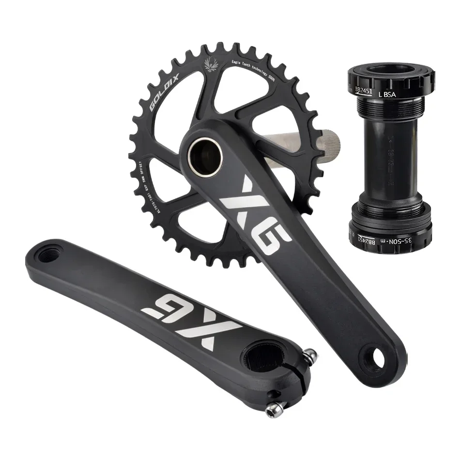 Велосипедный Шатун GOLDIX 170/175 Мм Кованый С Широкими Зубьями И Узкими 30/32/34/36/38T