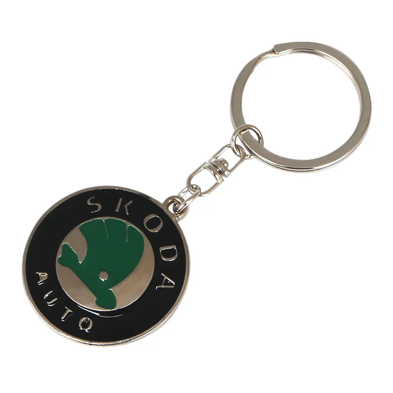 

3D Metal Car Key Ring For Skoda Octavia Fabia Rapid Yeti Superb A5 A7 Emblem Keychain Auto decoration Accessories