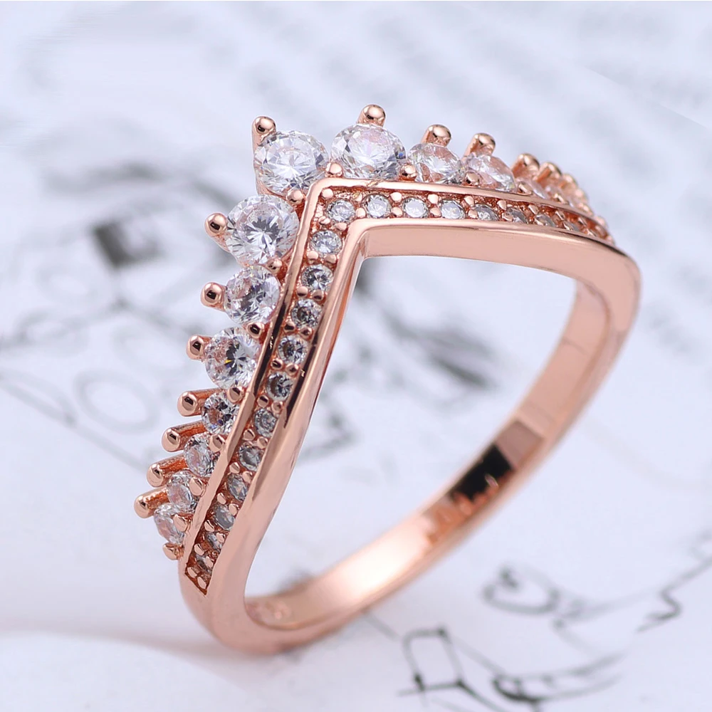 Pandora ChimPrincess Wishbone Bague pour Femme, Bagues de Fiançailles, Bijoux de Luxe Élégants avec Sac, Doux et Romantique, Proposition 2