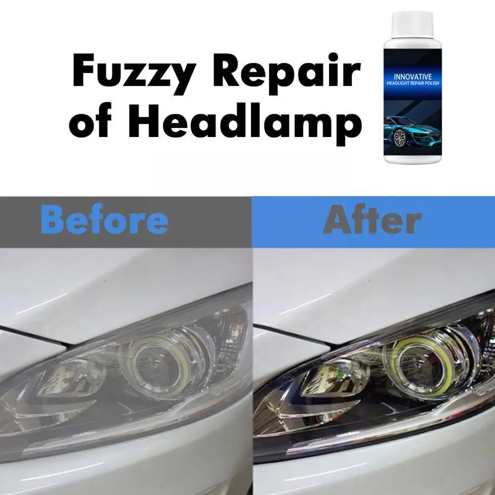 

20ml Car Headlight Polish Repair Kit Fluid Car Headlight Light Repair Anti-scratch Car Repair Agent Refurbishment Liquid P5K9