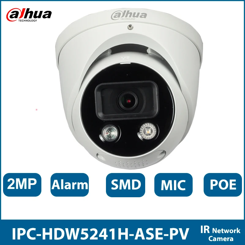 

Dahua IPC-HDW5241H-ASE-PV 1080P HD WizMind Network Camera 2MP Sound & Light Alarm Linkage Security CCTV Full Color Two-way Audio