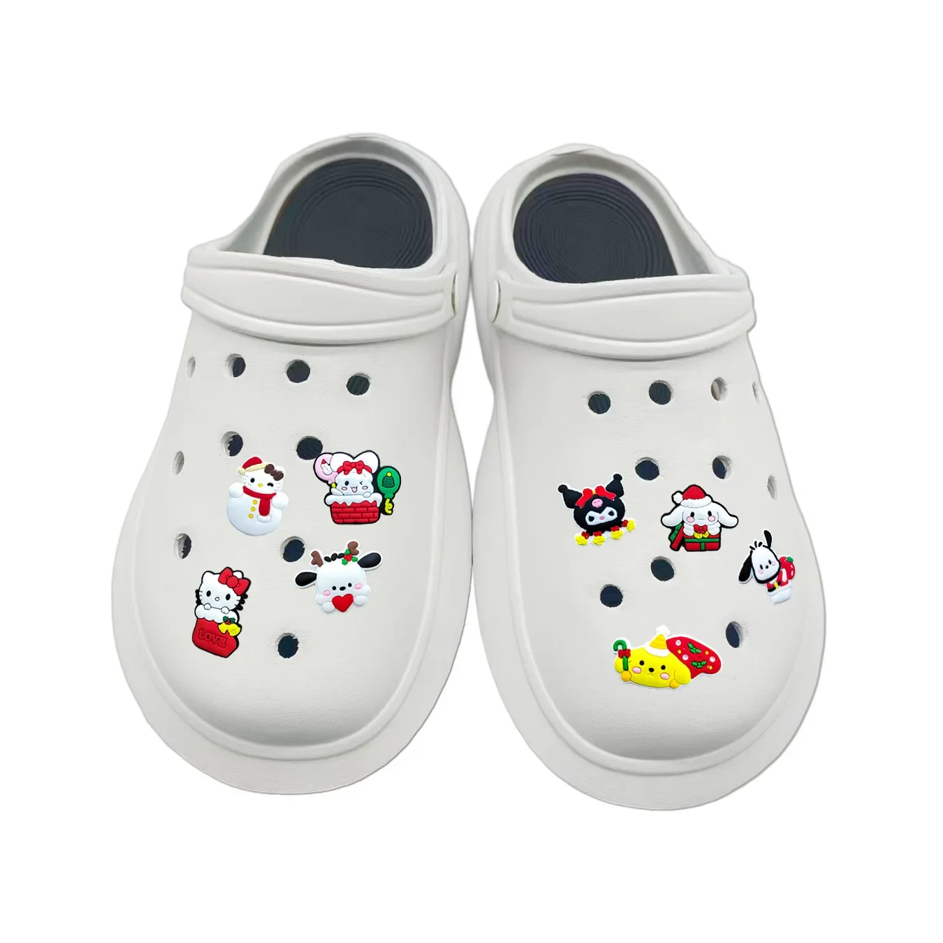 20 шт./компл. рождественская серия HelloKittys Kuromi для обуви с героями мультфильмов