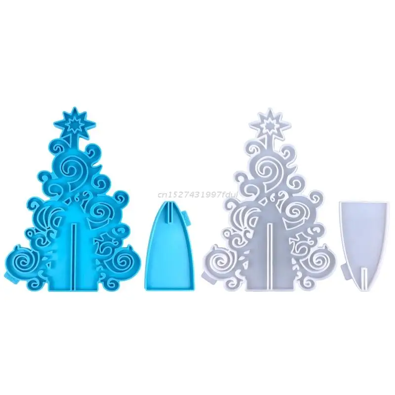 

Christmas Theme Resin Molds Xmas Tree Ornament Storage Rack Epoxy Casting Mold
