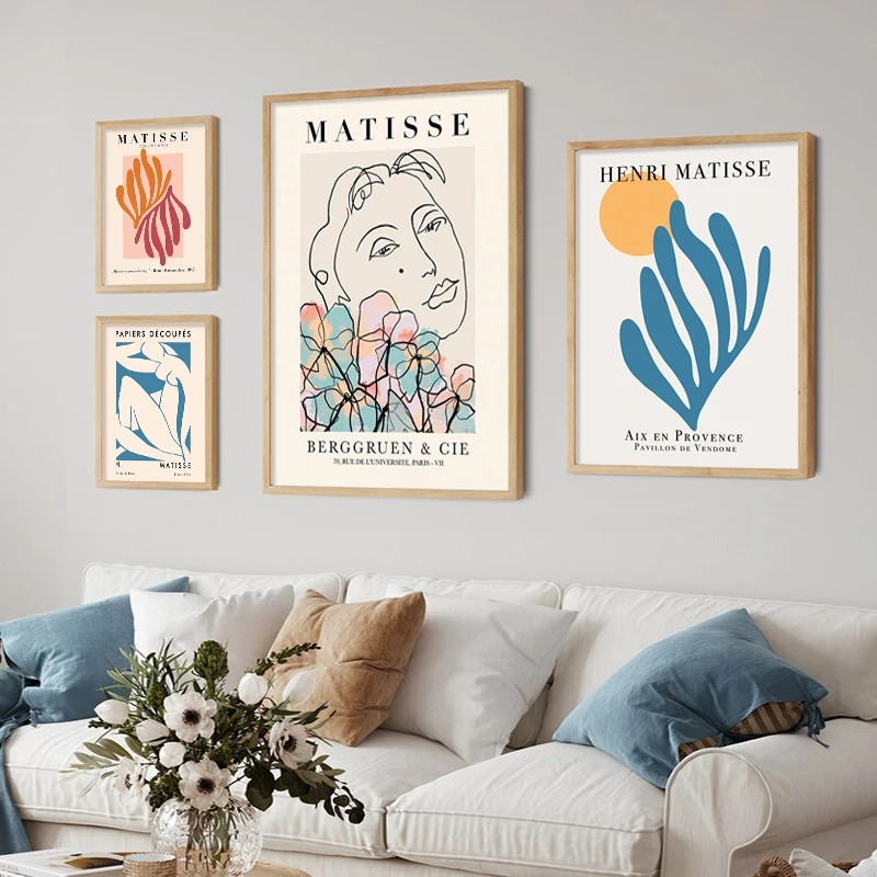 

Matisse Style Abstract Plants Colorful Canvas Paintings Wall Art Pictures Posters and Prints for Living Room Office Home Decor