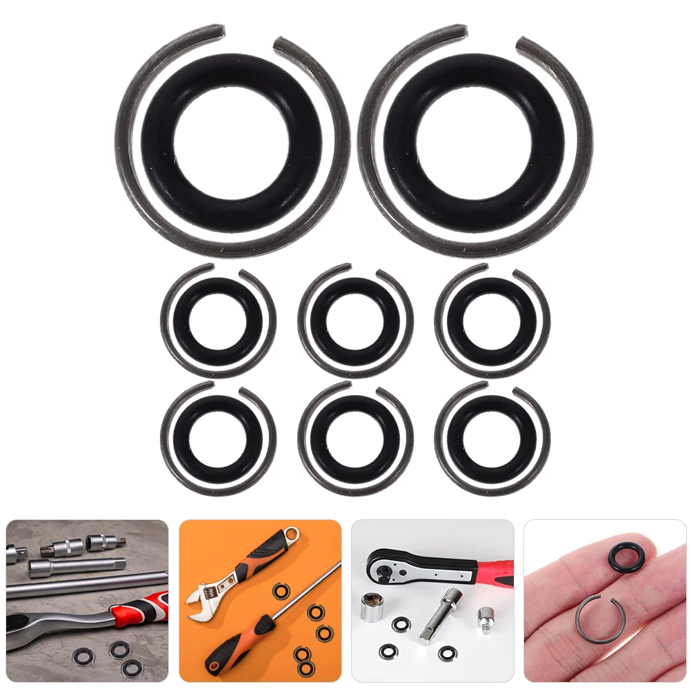 

8 Sets Wrench Ring O-ring Retainer Impact Socket Friction Holder Lock Retaining Iron O-rings Electric Wrenches