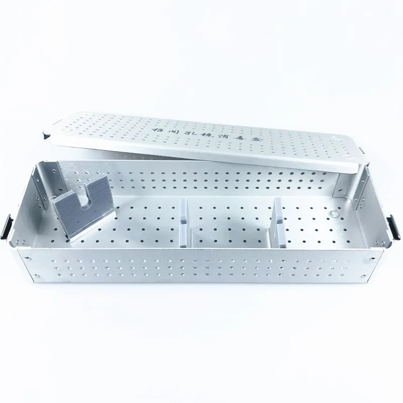 

Aluminium Alloy sterilization tray case for Intervertebral endoscopy Cassette dental Disinfection box
