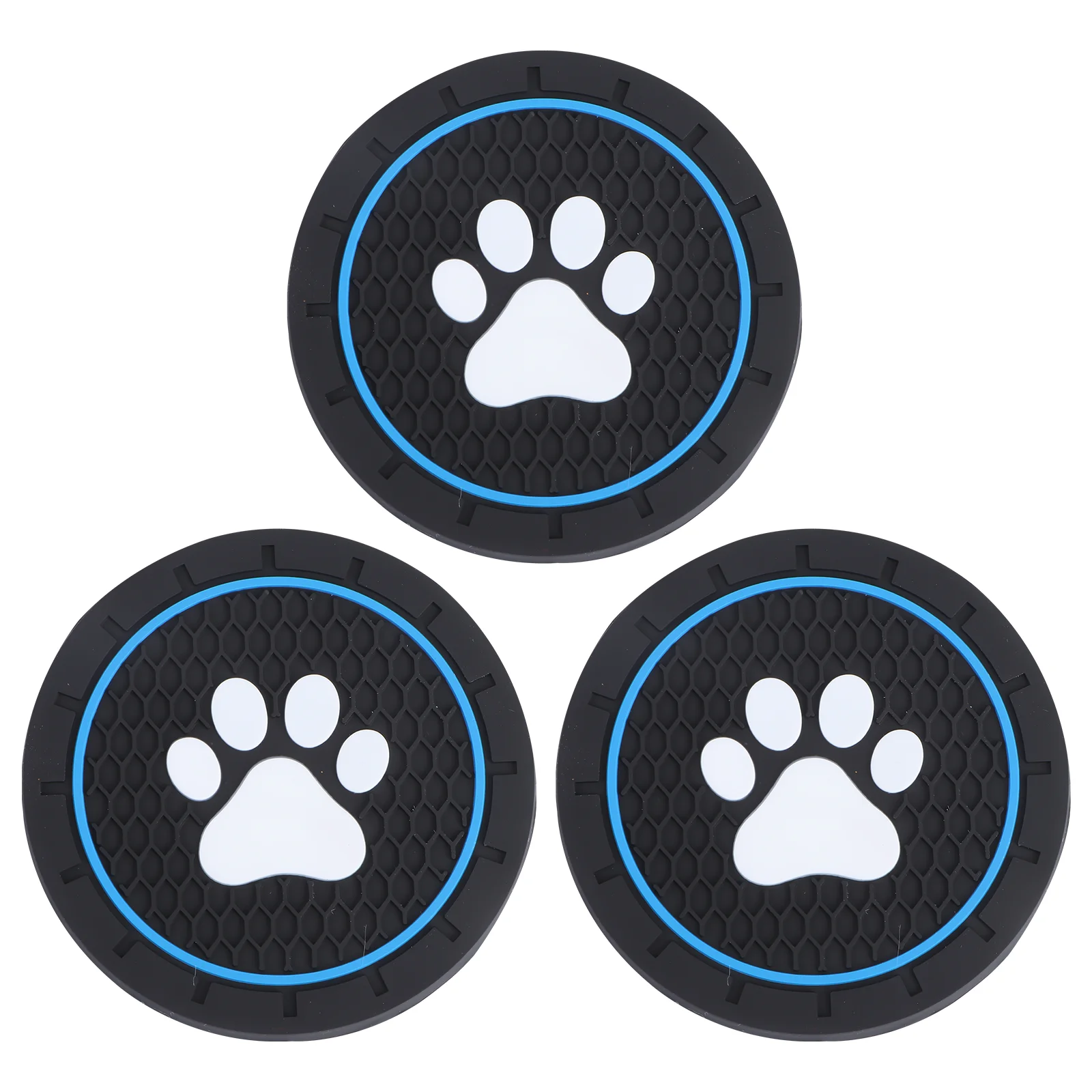 

3 Pcs American Flag Coasters Cat Paw Rubber Car Cup Pad Holder Automotive Holders Drinks Automatic Water