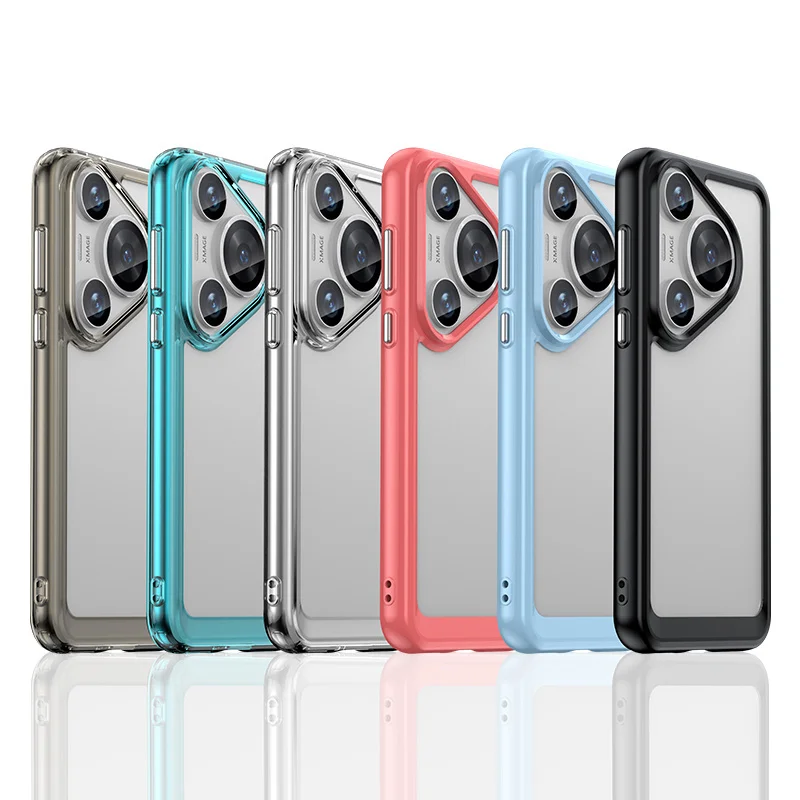 Чехол для Huawei Pura 70 Pro HBN-LX9 силиконовый бампер из ТПУ прозрачная Противоударная