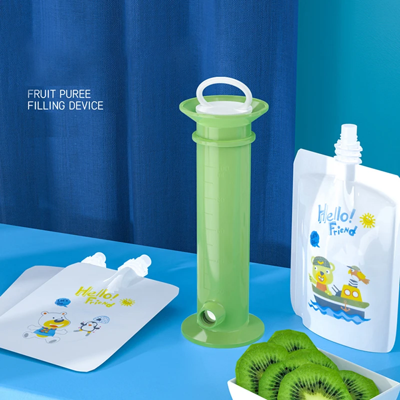 

Baby Food Storage Fruit Puree Filling Dispenser Newborn Food Pouch Feeding Bag Storage Baby Complementary Food Filling Container