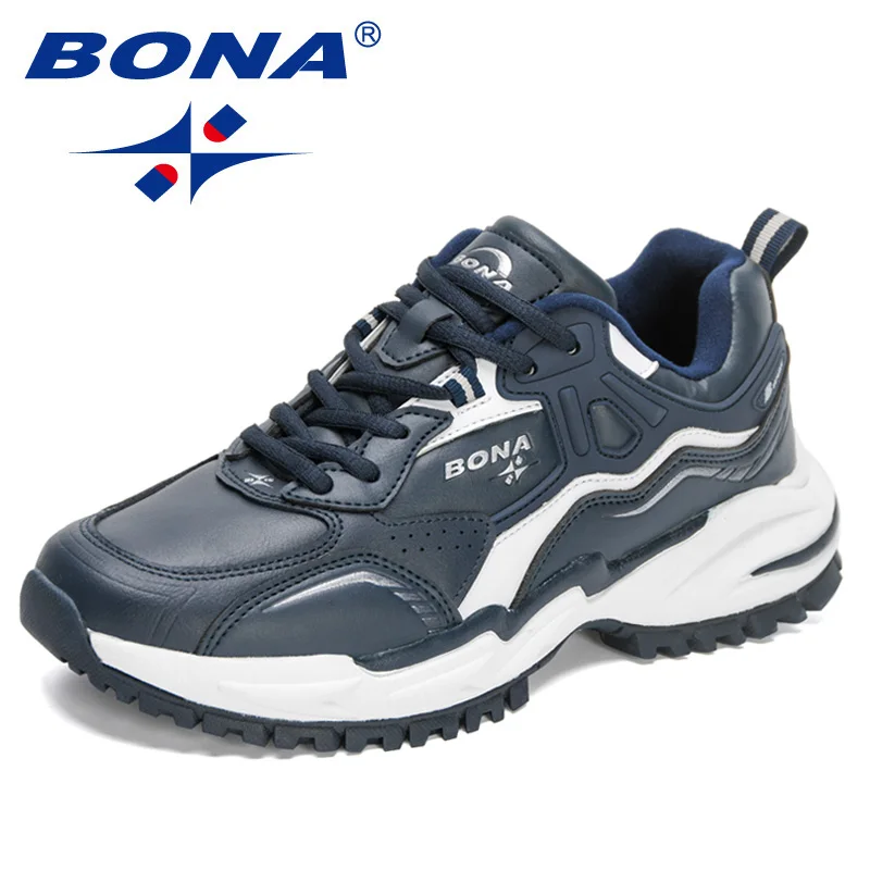 BONA 2022 New Designers Running Shoes Men Autumn Sneakers Man High Quality Light Breathable Sport Athletic Shoes Mansculino Soft