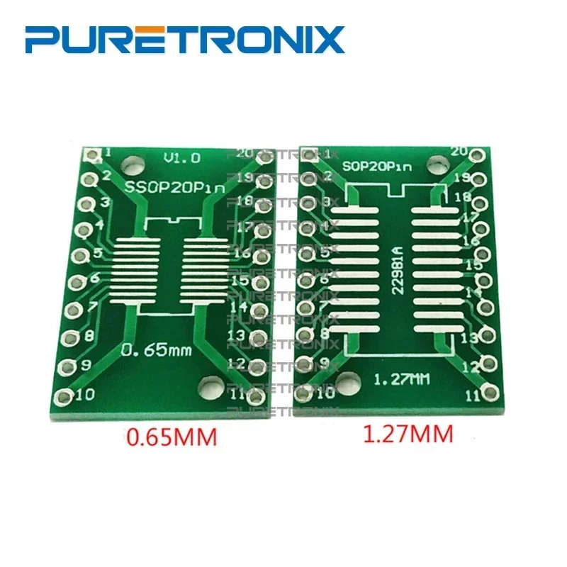 

20 шт. SMD-DIP адаптеры SOP20 SSOP20 TSSOP20 0,65/1,27 мм