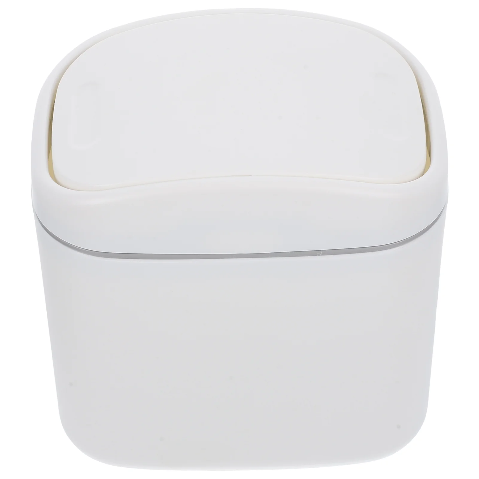 

Trash Can Desktop Trash Plastic Small High Capacity Waste Basket Countertop Lid Bedroom
