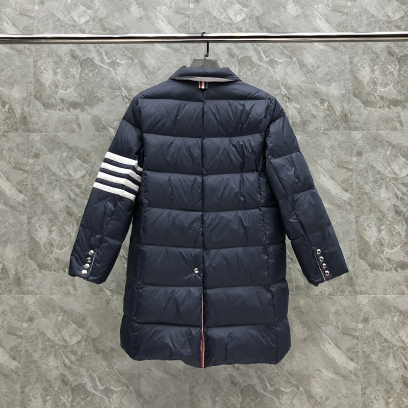TB THOM Men's Boutique Winter Jacket Down Jackets Fashion Brand Overcoat Classic Down-Filled Matte Nylon 4-bar Stripe TB Jacket