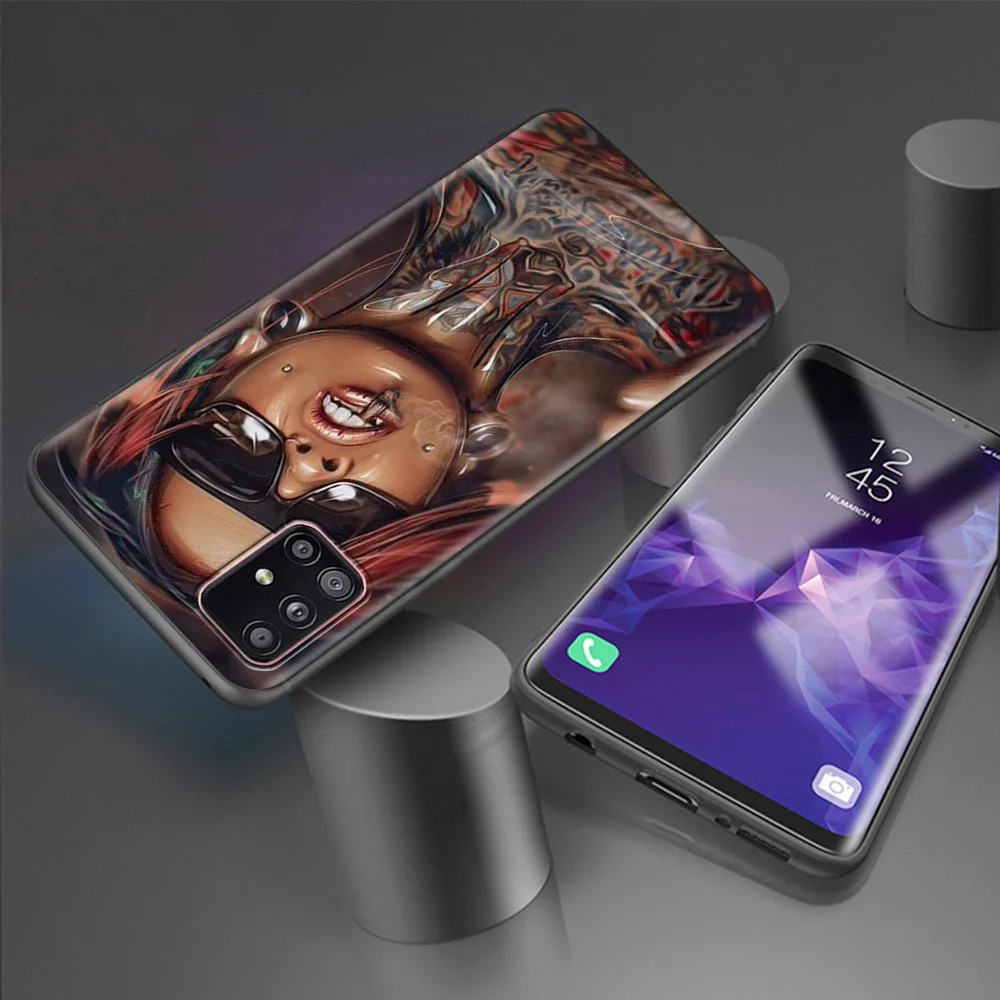 Чехол для Samsung A51 A12 чехлы Galaxy A52 A03 A13 A22 A32 4G/телефон ручная роспись джинсовая куртка
