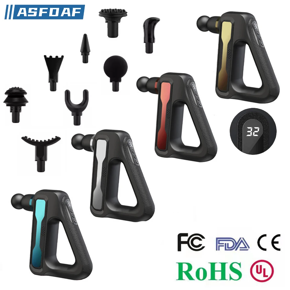 

ASFDAF Electric Massage Gun 32 Level Fascia Gun Deep Tissue Neck Body Back Muscle Sport Massager Relaxation Pain Relief Exercise