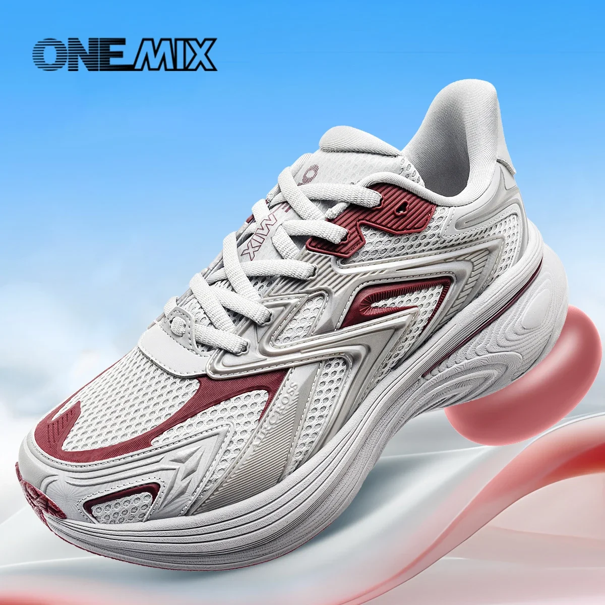 Фото Кроссовки ONEMIX Vintage Dad Shoes, легкие, дышащие, с мягкой подошвой, амортизирующие, унисекс, модель 24913 №2