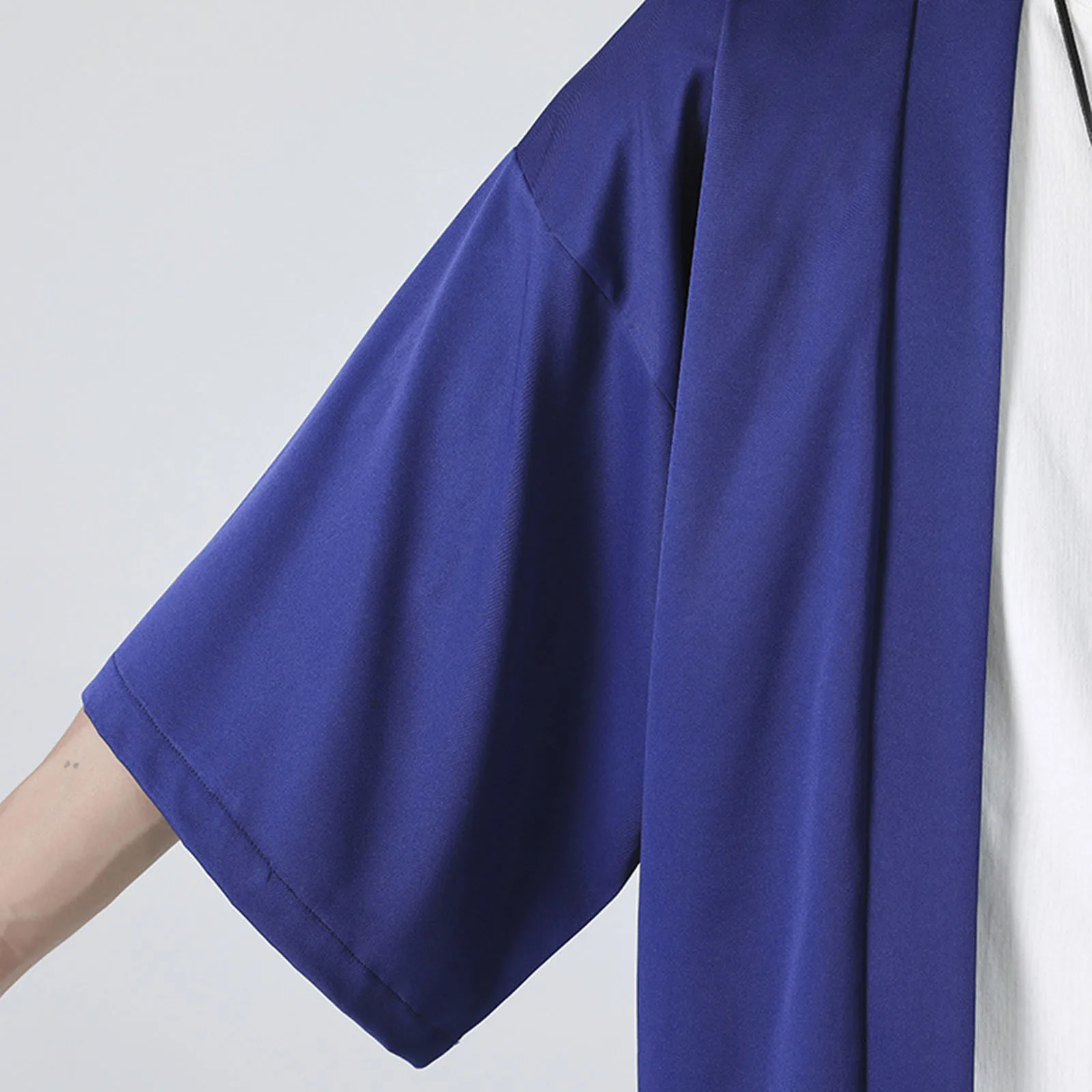 Кимоно мужское однотонное с открытыми плечами жакет-накидка Традиционная