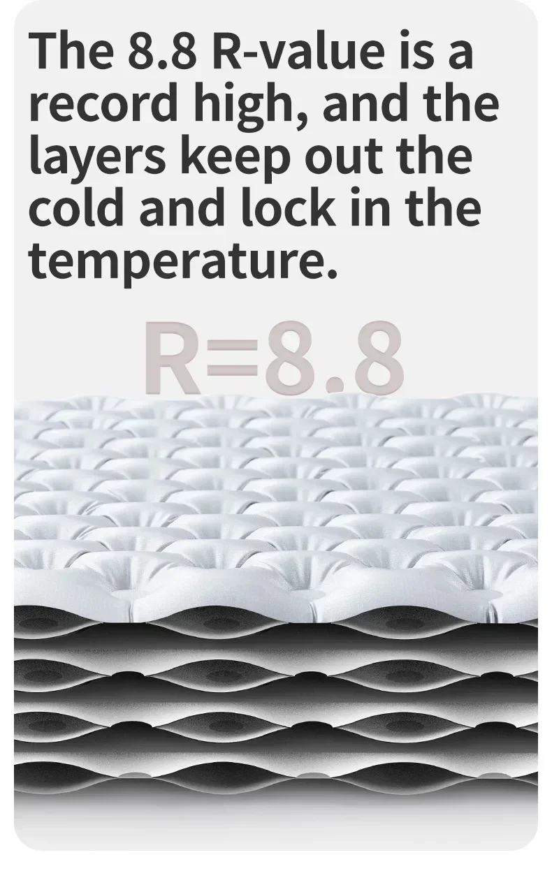 Naturehike R8.8 сверхлегкий спальный коврик для кемпинга надувной уличный