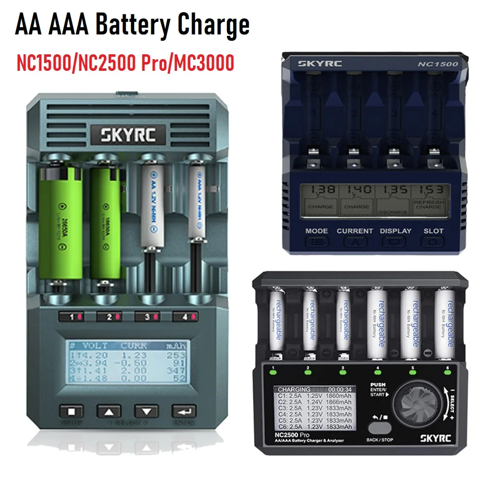 SKYRC MC3000 зарядное устройство NC2500 Pro NC1500 для AA AAA Nimh универсальное перезаряжаемое