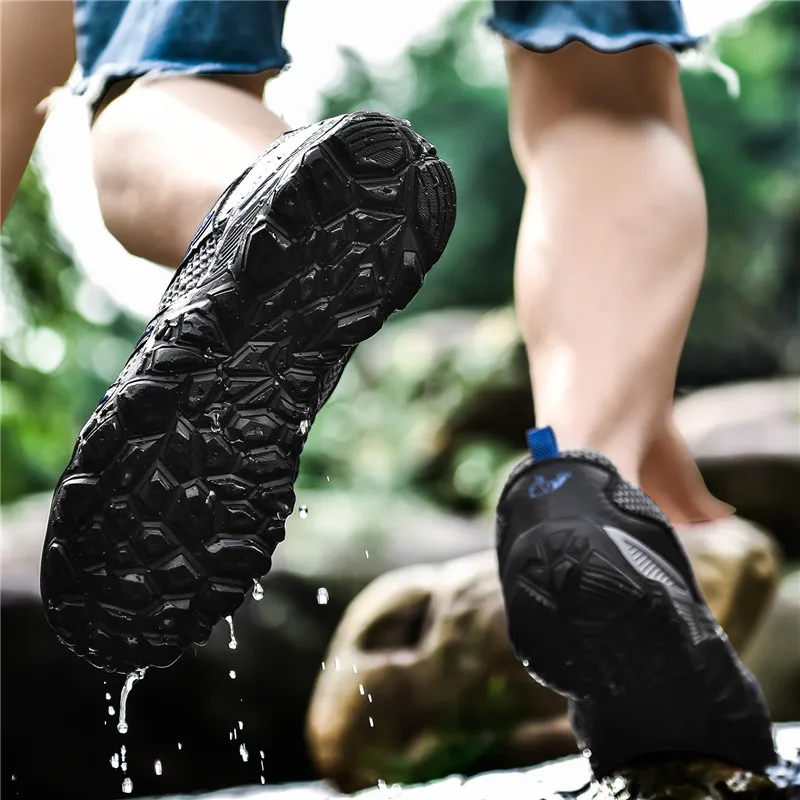 JIEMIAO Hiking Shoes Summer Breathable Mesh Men Mountain Camping Shoes Non-slip Climbing Sneakers Outdoor Trekking Travel Shoes