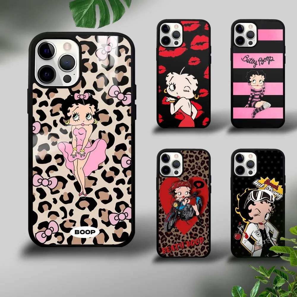 Чехол для телефона B-bet-tY-Cute-BooP iPhone 16 15 14 13 12 11 Pro Xs Max Mini Plus Celulares Hard Funda