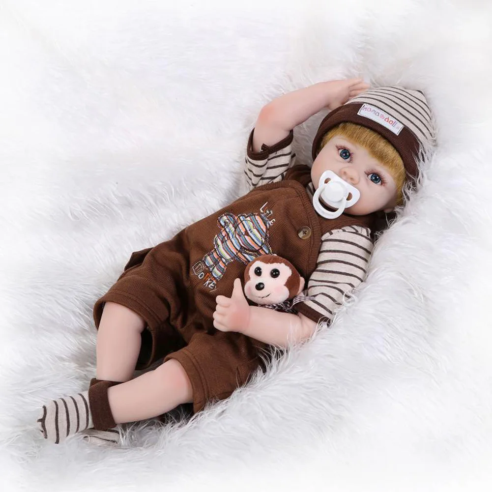 

55cm 22 Inch Lifelike Reborn Dolls Appease Toys Silicone Adorable Reborn Baby Dolls with Pacifier Realistic Baby Doll for Infant