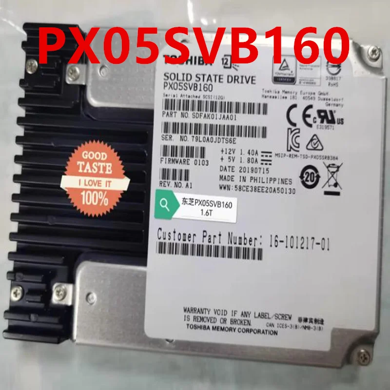 

Новый оригинальный HDD для TOSHIBA 1,6 TB SAS для PX05SVB160