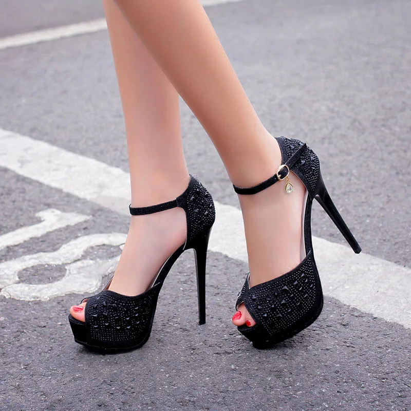 

Женские туфли 2022 летние стильные сандалии на очень высоком каблуке 12 см