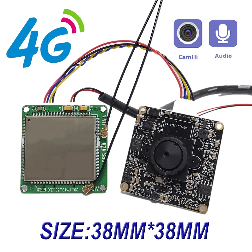 Фото Мини-камера с контактным отверстием 4G CCTV P2P Onvif Audio 3G SIM-камера Модуль Чип-плата AP Wi-Fi Беспроводной IPC IMX307 для внутреннего Camhipro №1