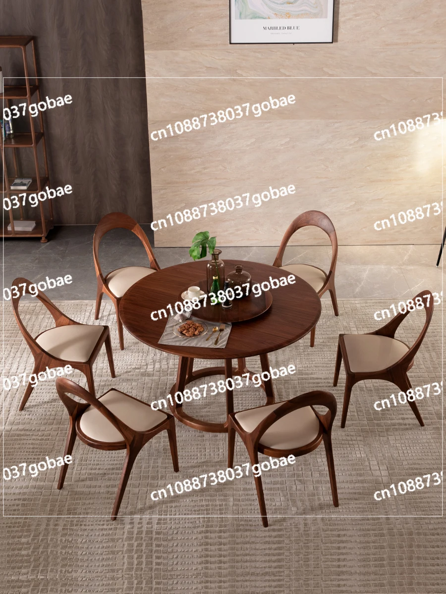 MJL Черный орех Стул для отдыха Скандинавский минималистичный бытовой обеденный