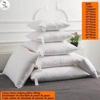 easyum 100 cotton white goose feather down seat back bed car chair cushion pillow 4545 5050cm insert filling for sale