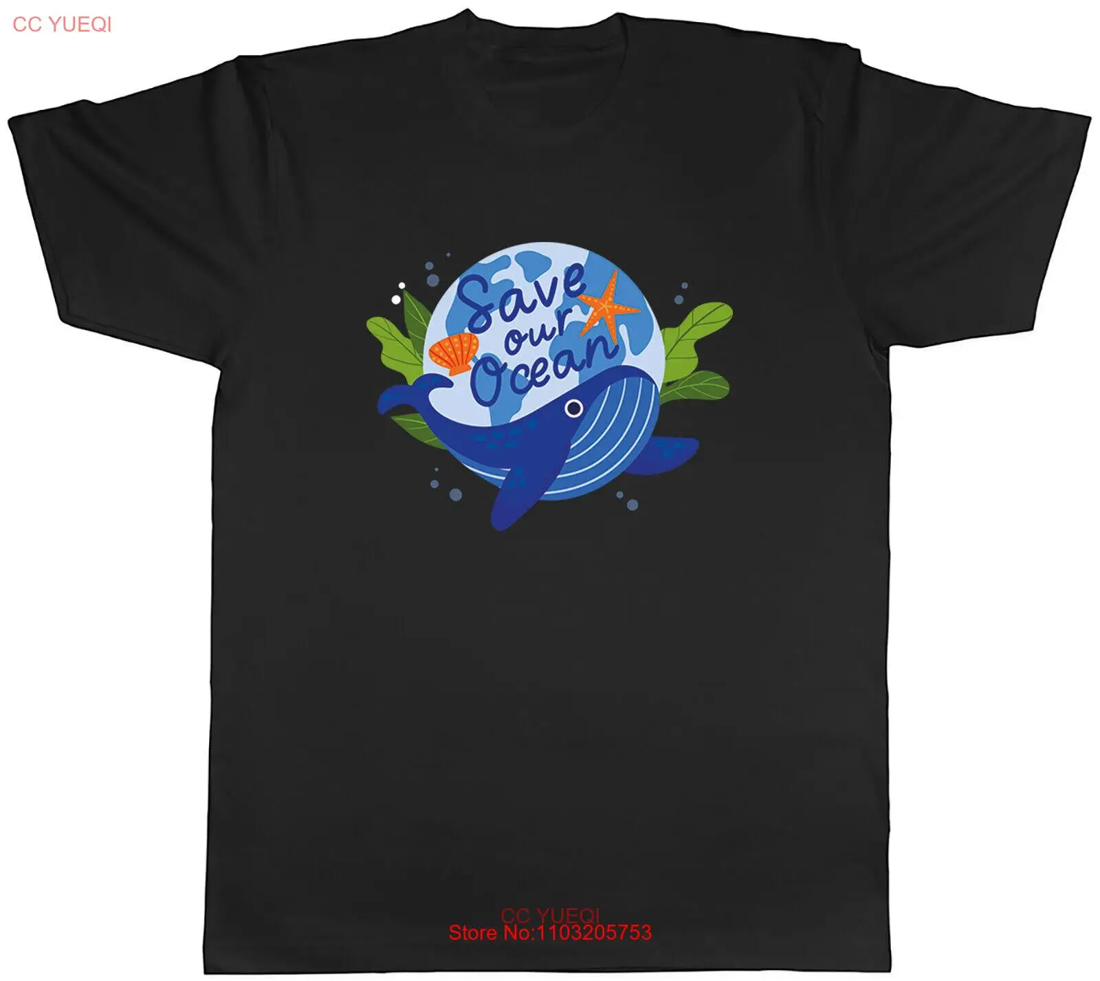 Мужская футболка с надписью Save Our Ocean