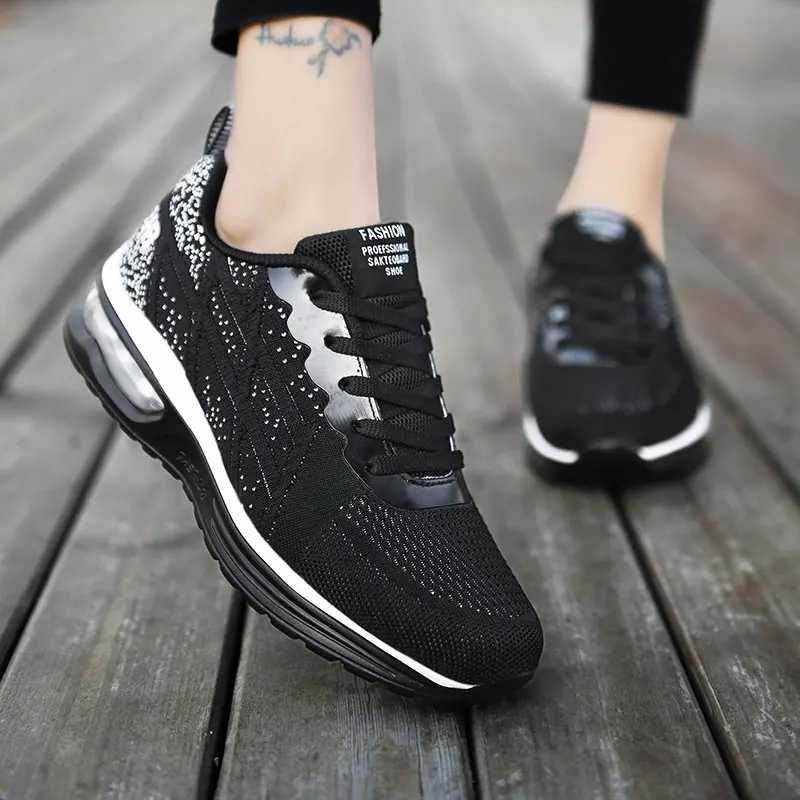 Women Running Shoes Fashion Casual Sneakers Mesh Lace Up Women Tennis Shoes Breathable Women Gym Jogging Shoes Zapatillas Mujer